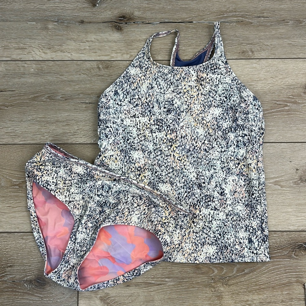 Athleta Girls Tankini swimsuit set size XXL 16 Excellent condition